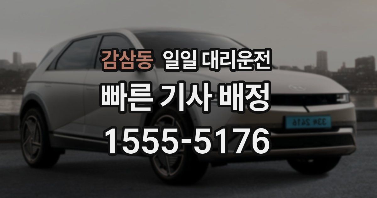 감삼동 일일 대리운전