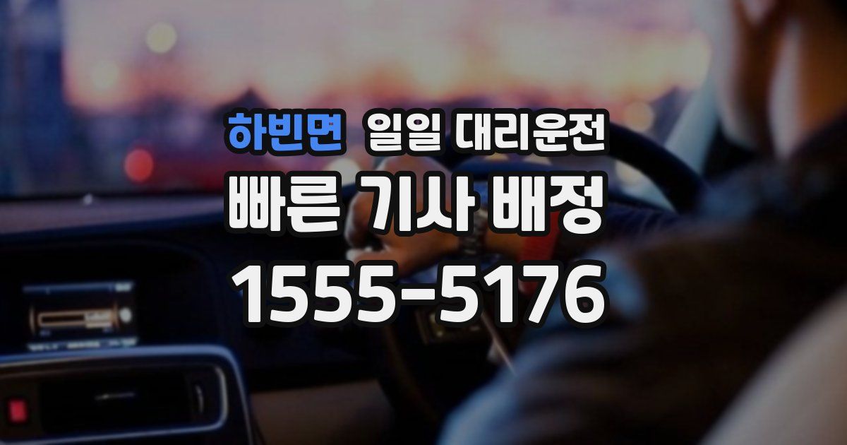 하빈면 일일 대리운전