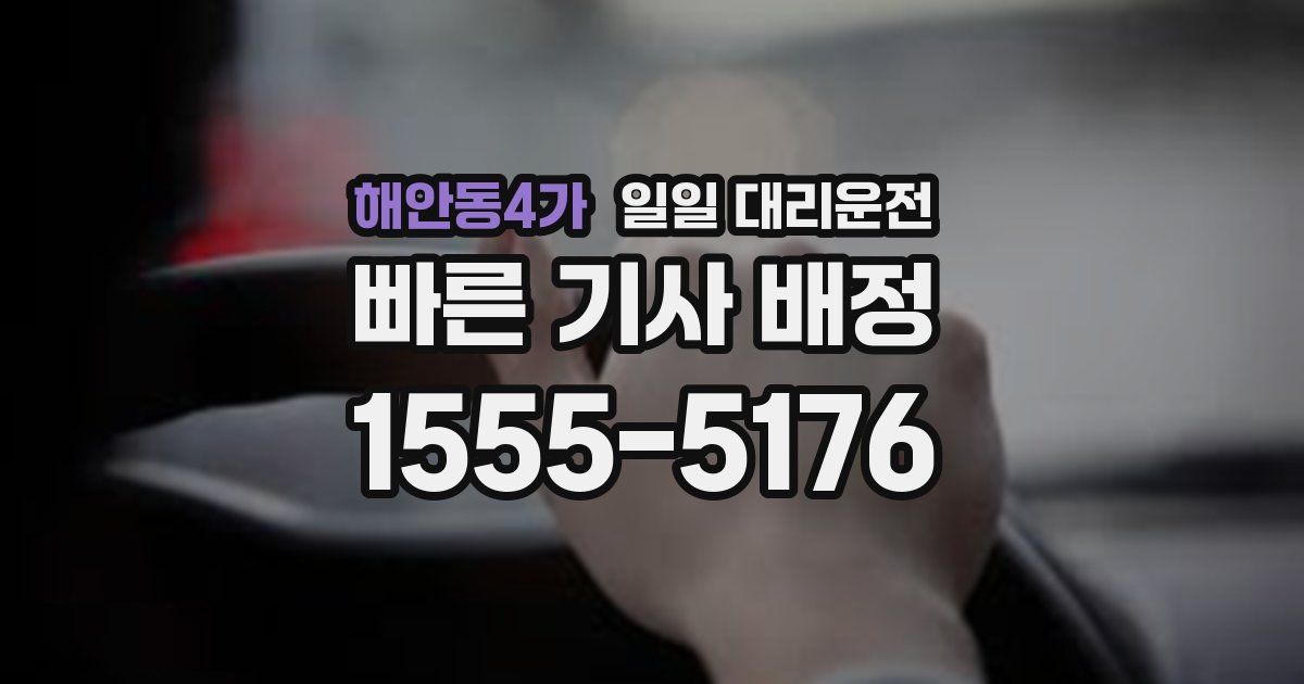 해안동4가 일일 대리운전