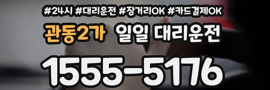 관동2가 일일 대리운전