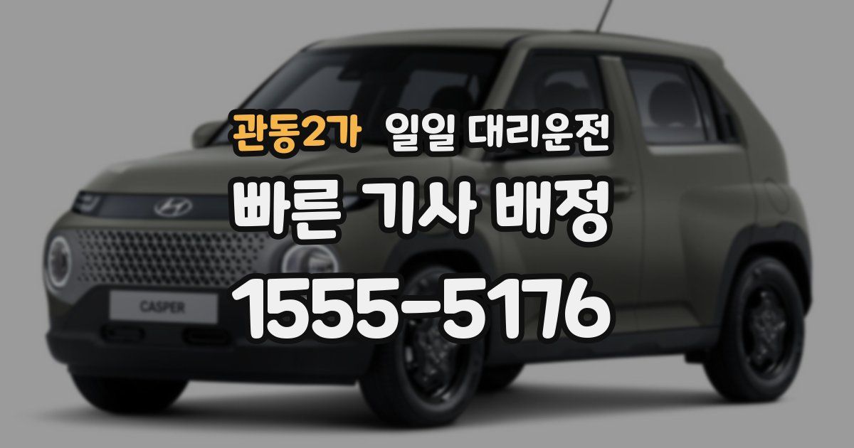 관동2가 일일 대리운전