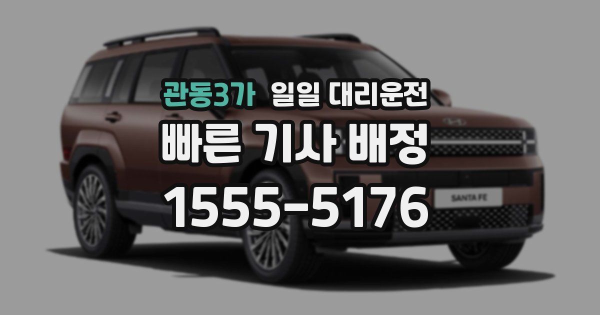 관동3가 일일 대리운전