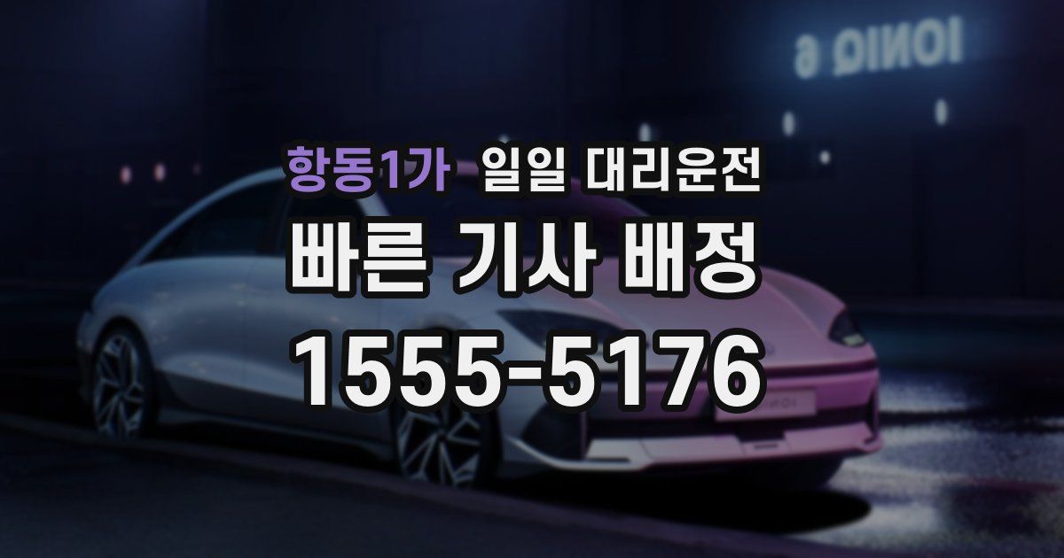 항동1가 일일 대리운전
