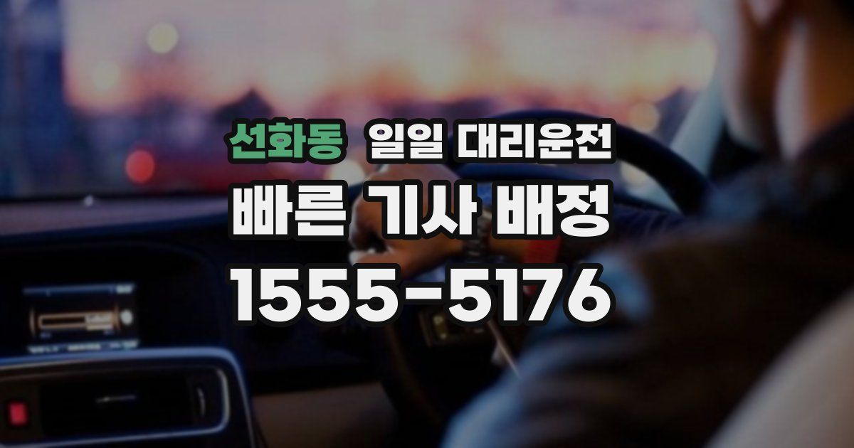 선화동 일일 대리운전