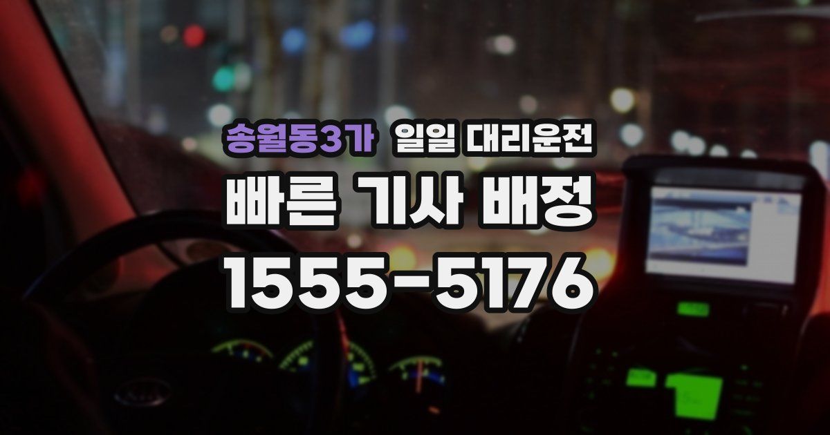 송월동3가 일일 대리운전
