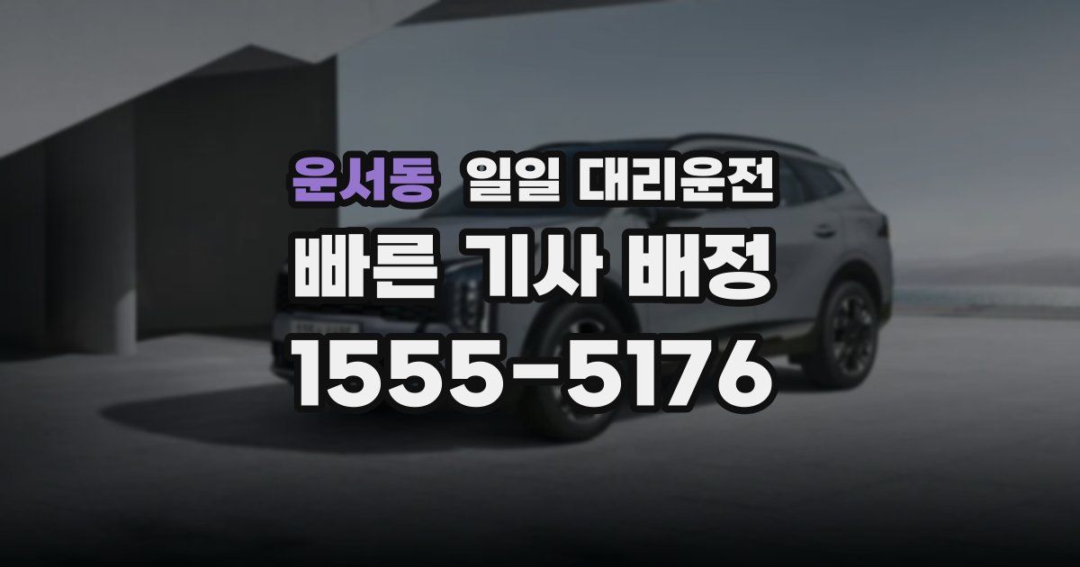 운서동 일일 대리운전