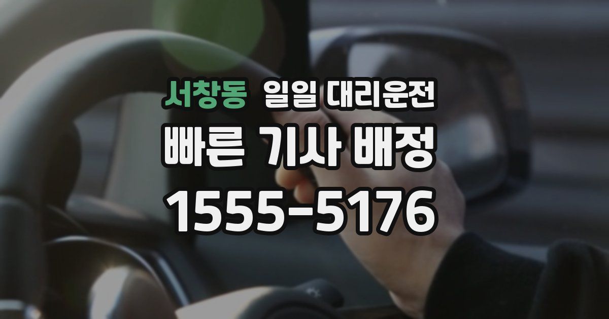 서창동 일일 대리운전