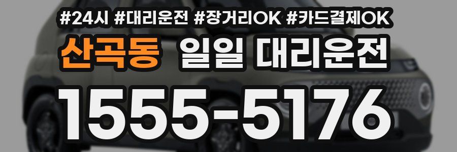 산곡동 일일 대리운전