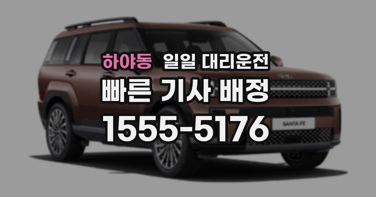 하야동 일일 대리운전