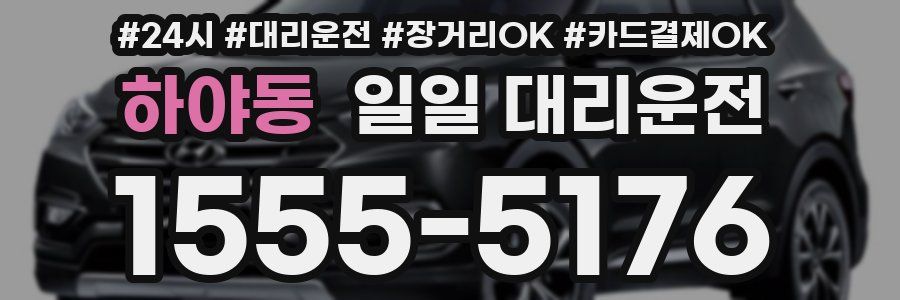 하야동 일일 대리운전