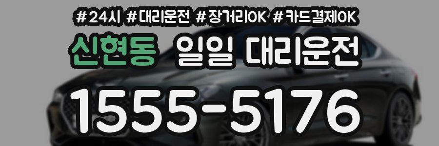 신현동 일일 대리운전