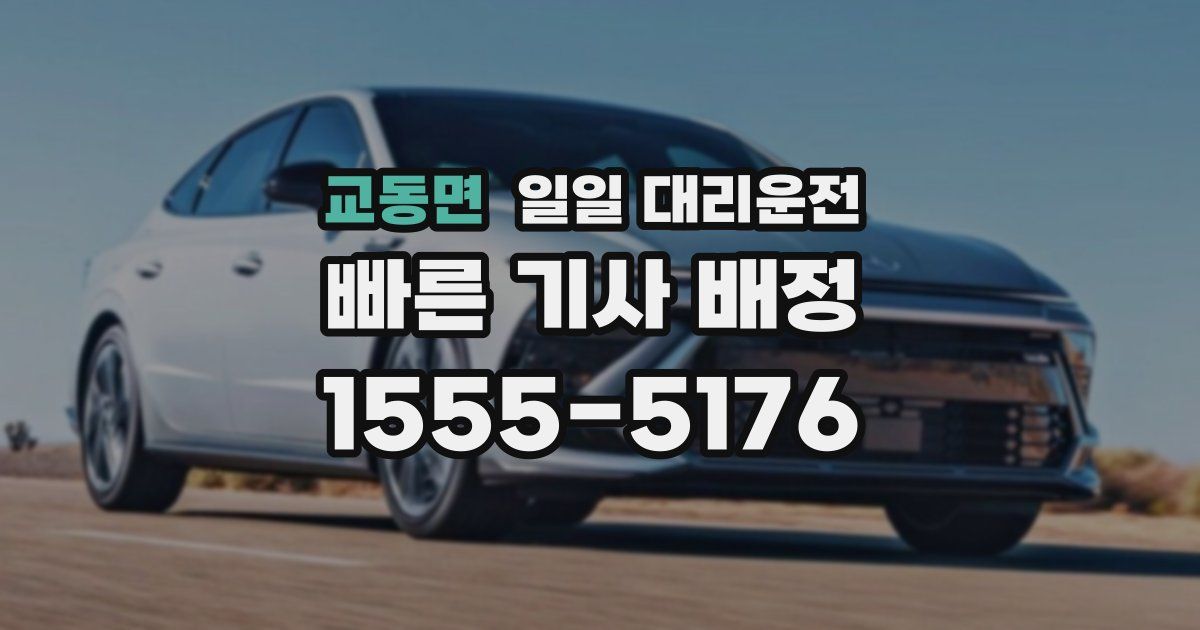 교동면 일일 대리운전