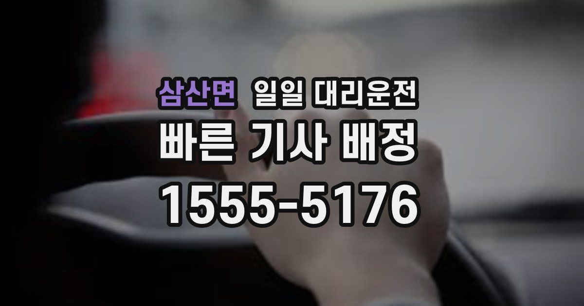 삼산면 일일 대리운전