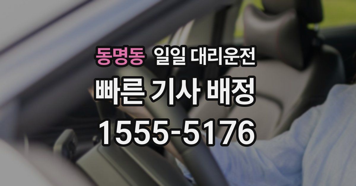 동명동 일일 대리운전