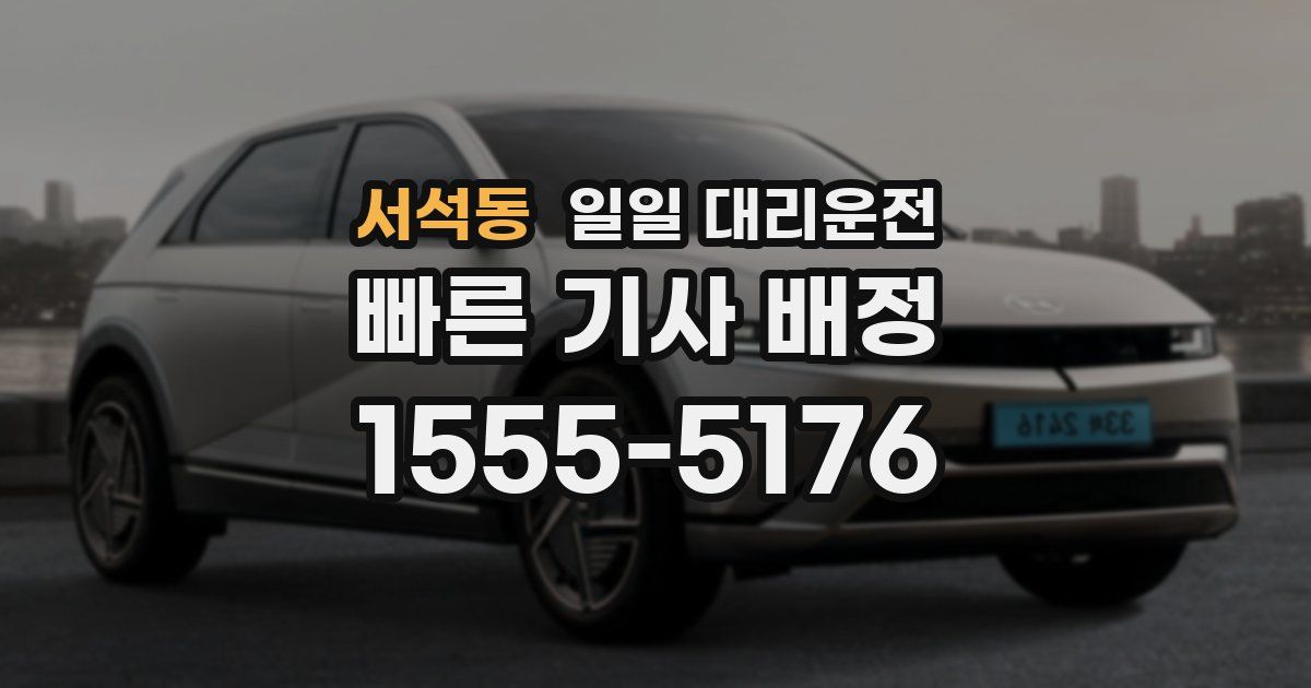 서석동 일일 대리운전