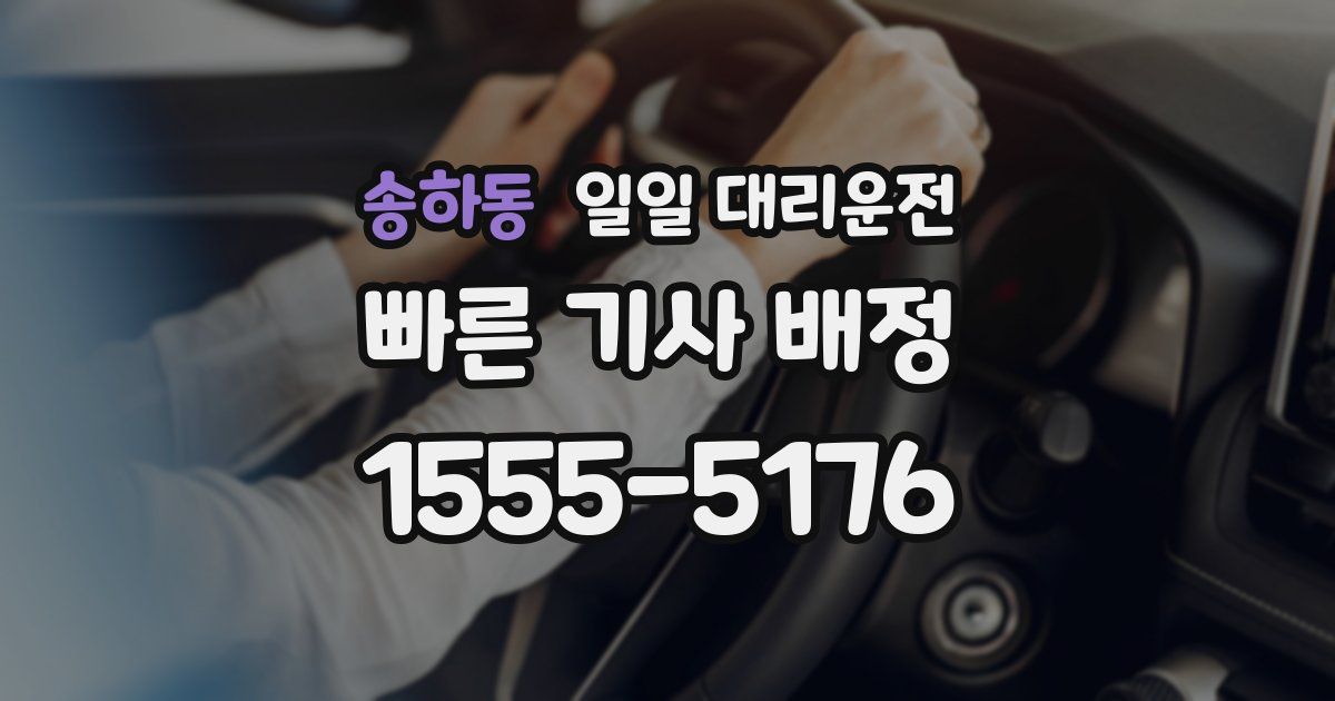 송하동 일일 대리운전