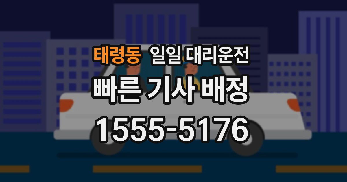 태령동 일일 대리운전