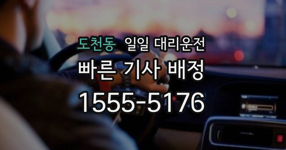도천동 일일 대리운전