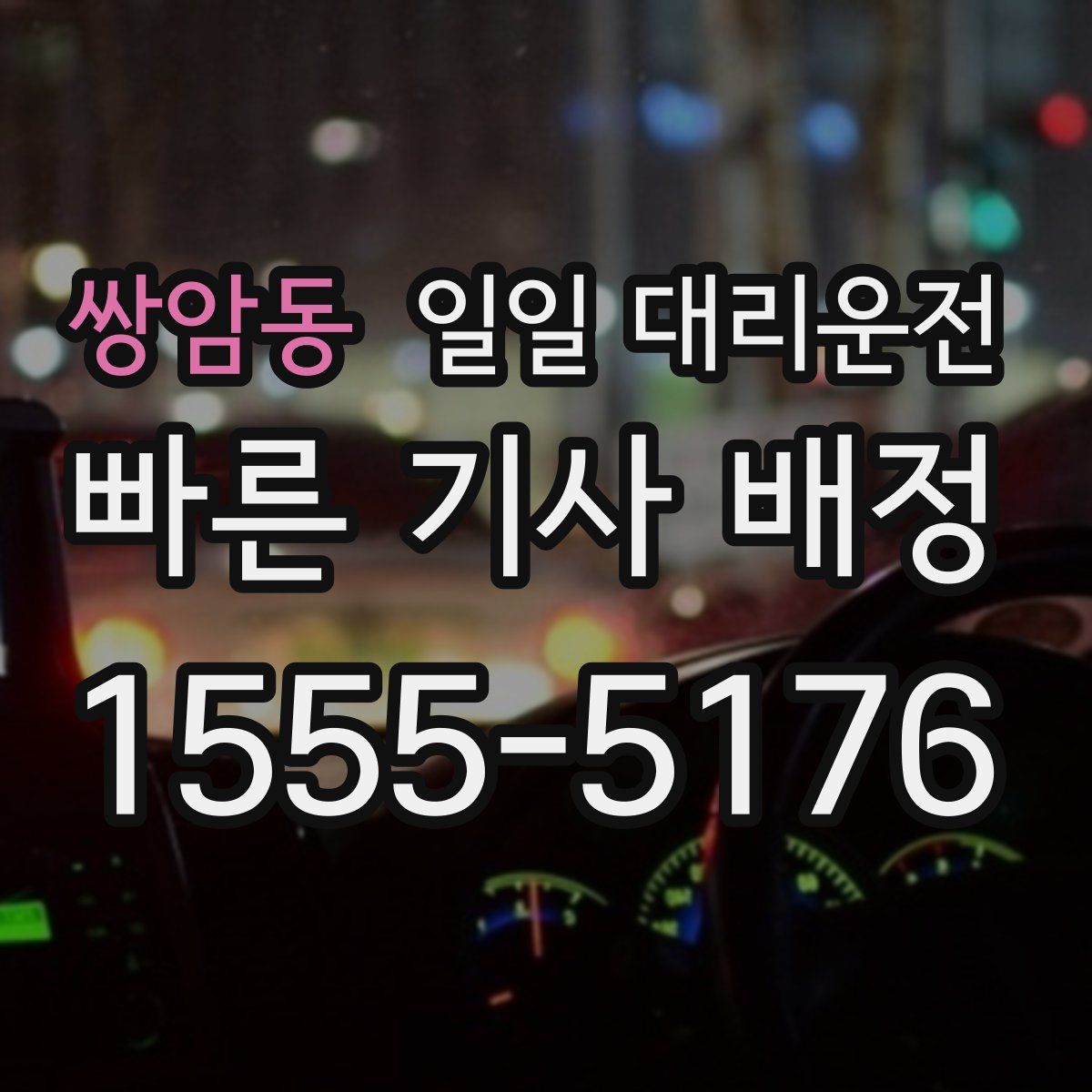 쌍암동 일일 대리운전