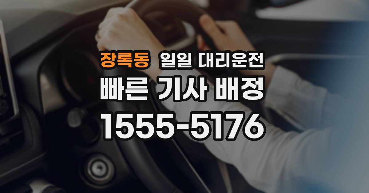 장록동 일일 대리운전