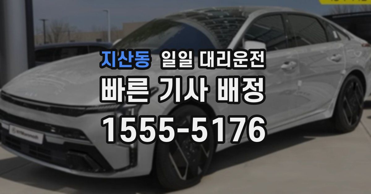 지산동 일일 대리운전