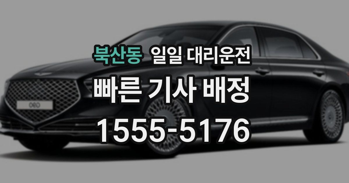 북산동 일일 대리운전