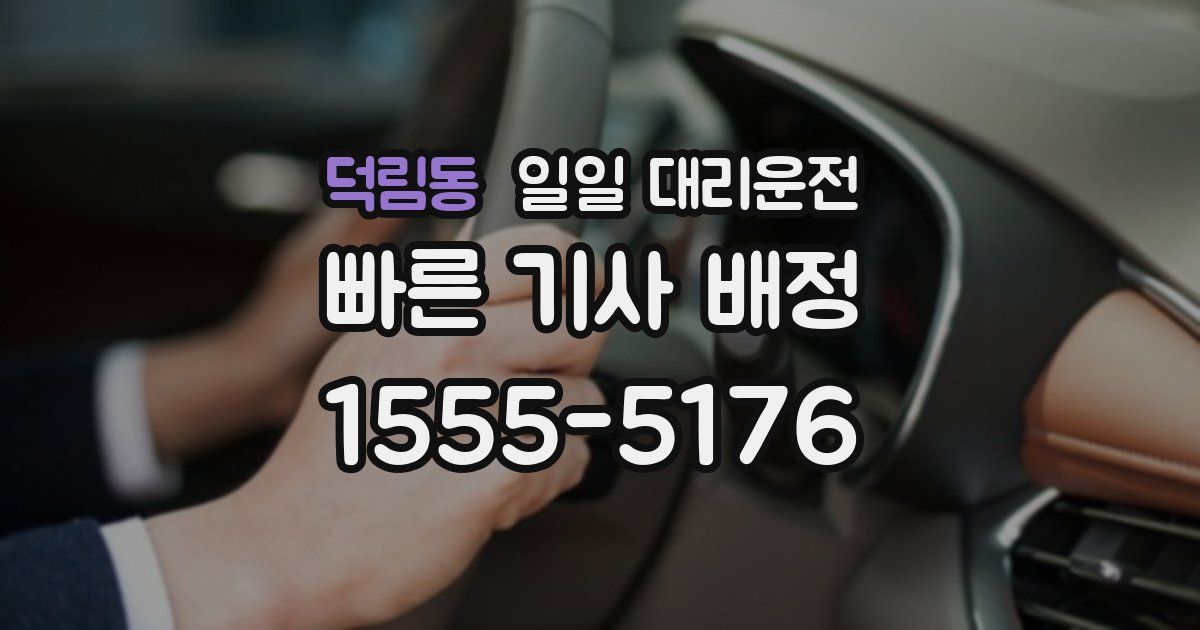 덕림동 일일 대리운전