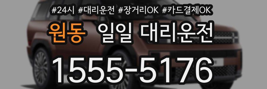 원동 일일 대리운전