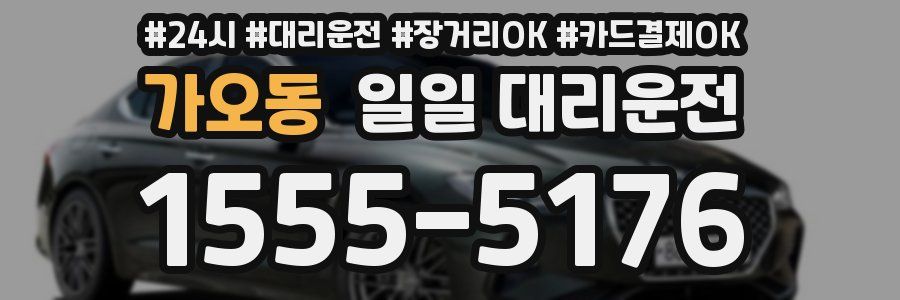 가오동 일일 대리운전