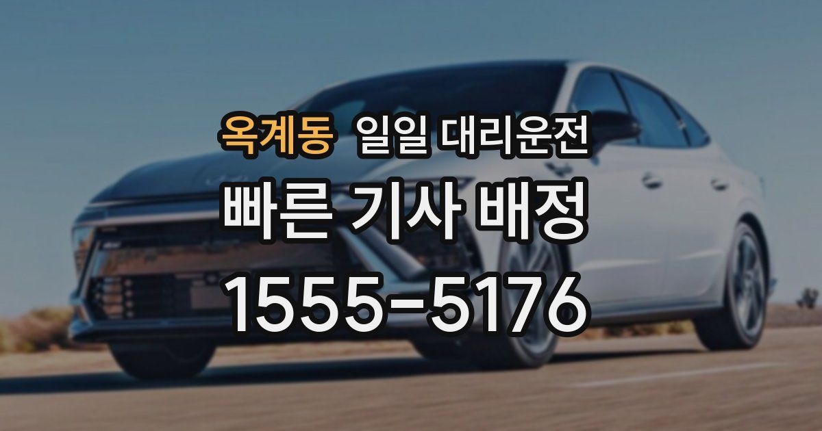 옥계동 일일 대리운전