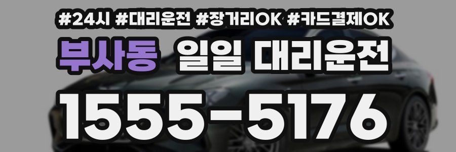 부사동 일일 대리운전
