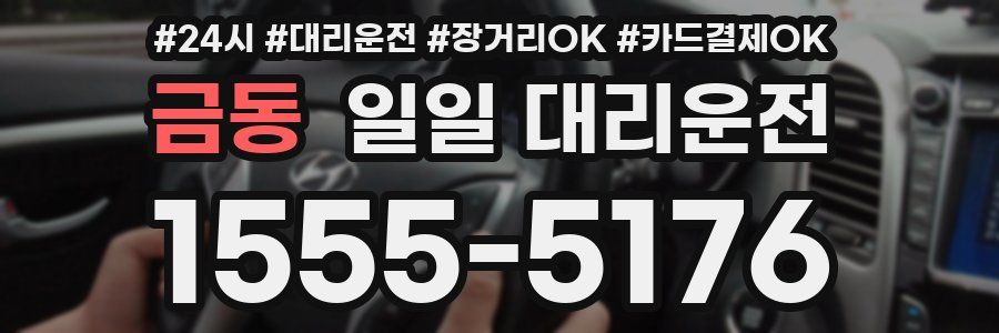 금동 일일 대리운전