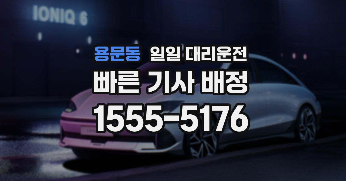 용문동 일일 대리운전