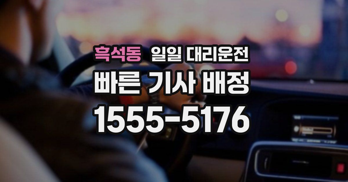 흑석동 일일 대리운전
