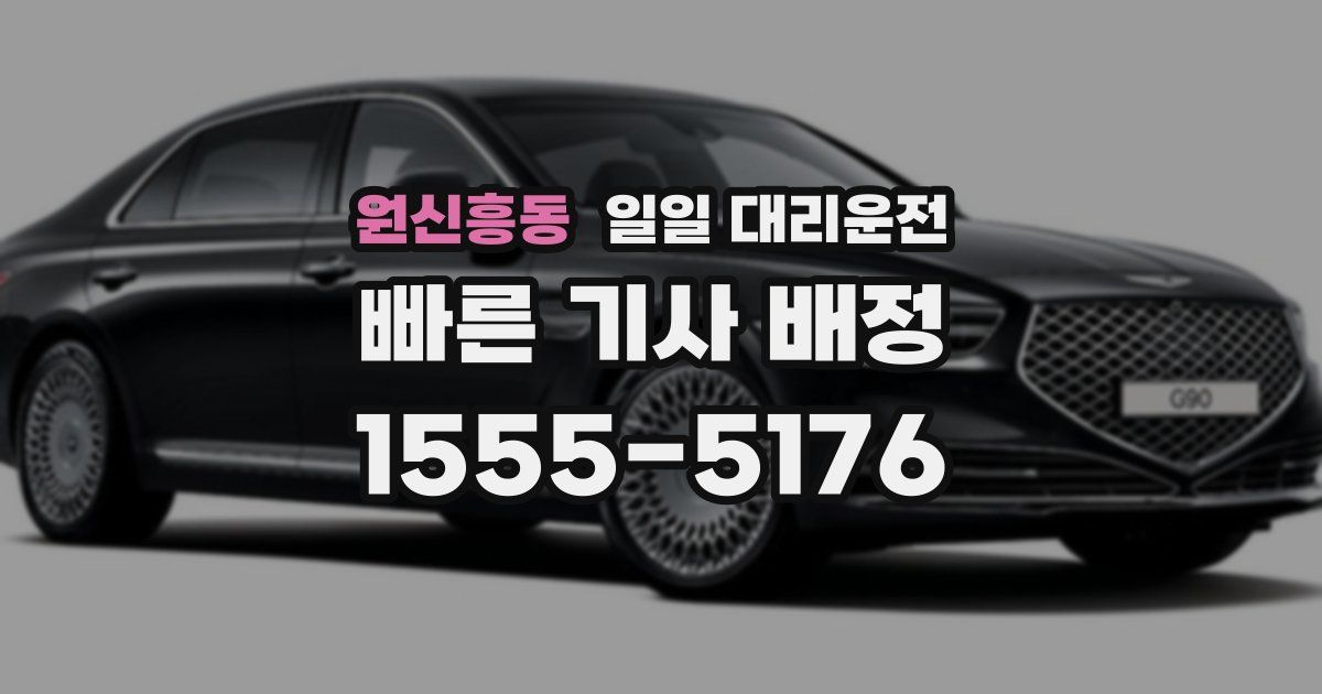 원신흥동 일일 대리운전