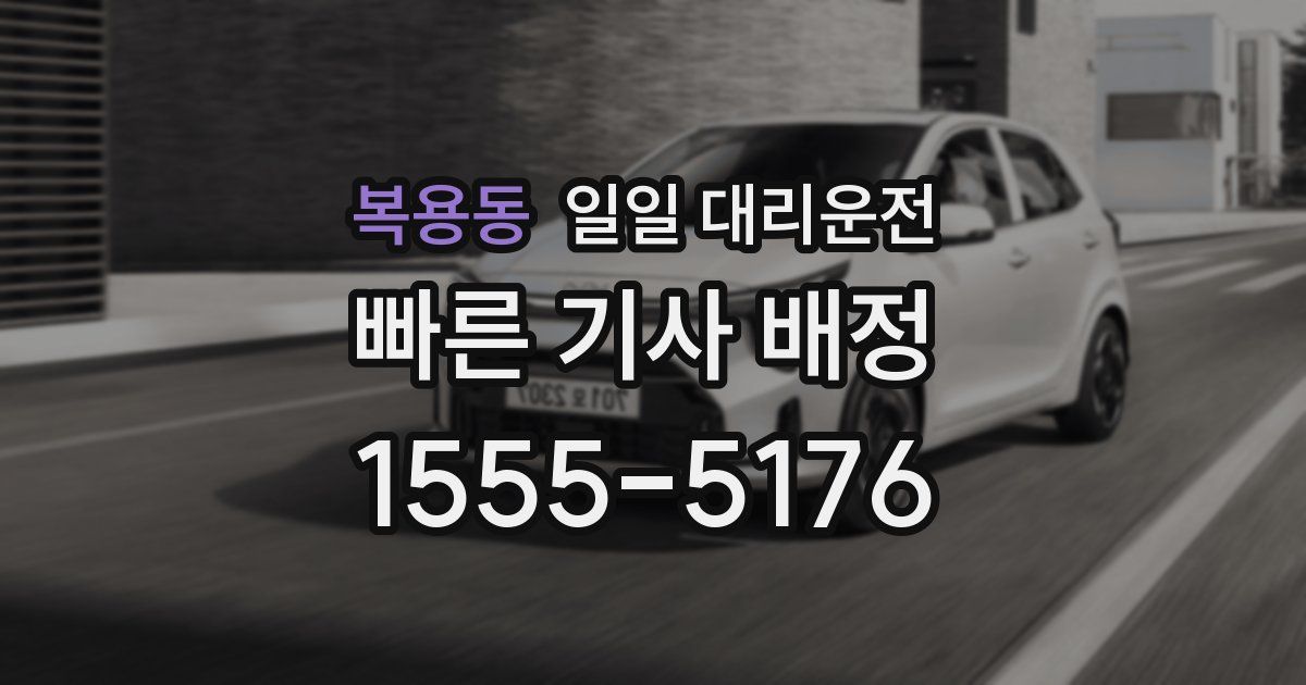 복용동 일일 대리운전