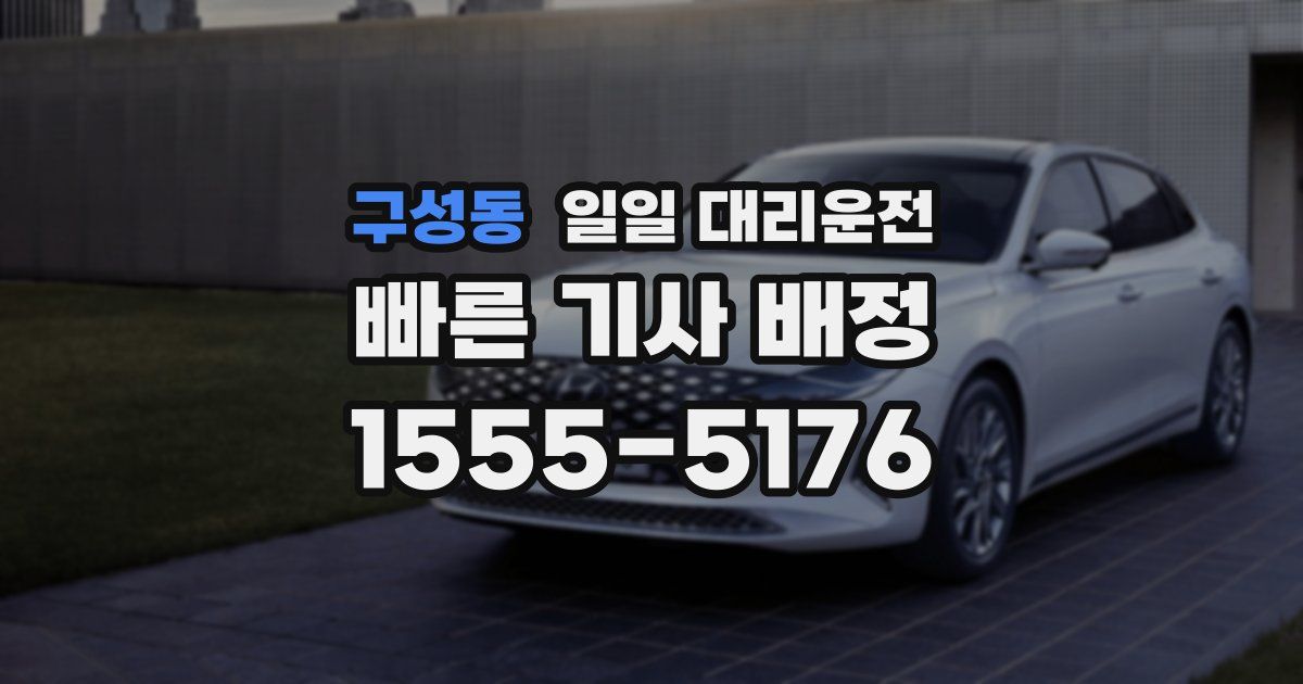 구성동 일일 대리운전