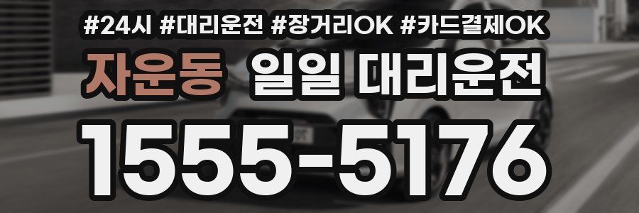 자운동 일일 대리운전