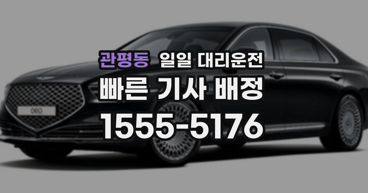 관평동 일일 대리운전