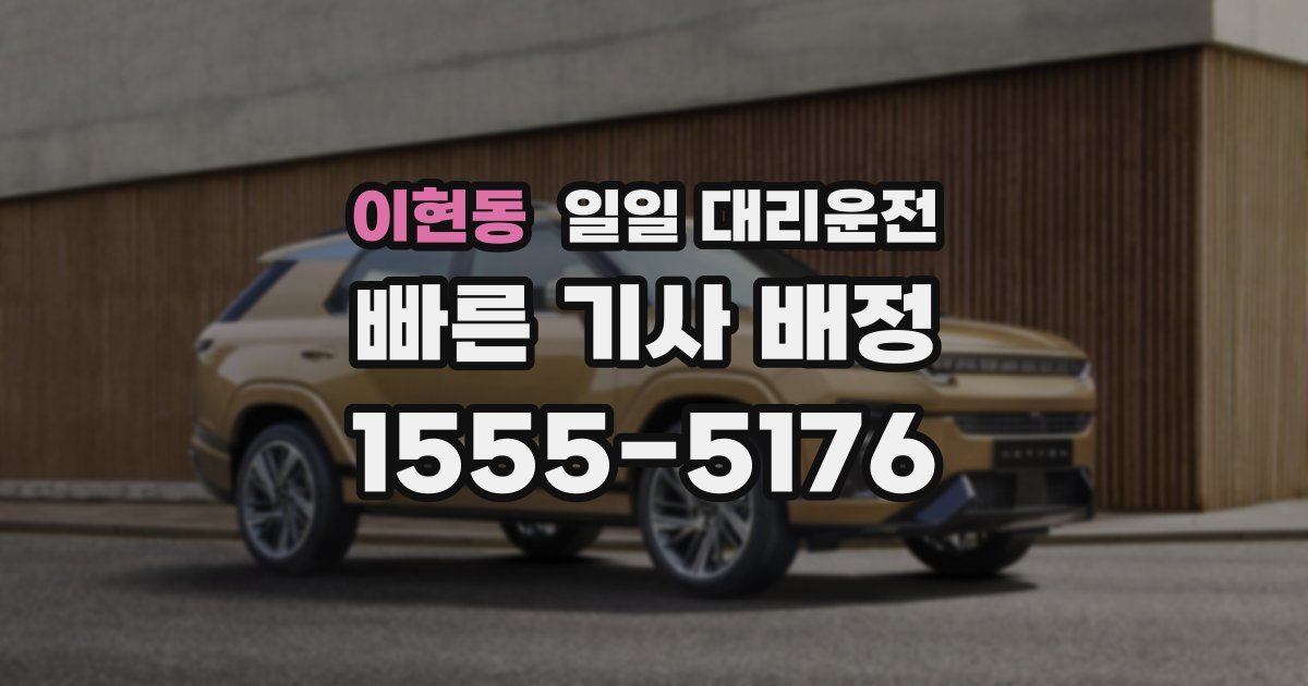 이현동 일일 대리운전