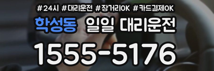 학성동 일일 대리운전