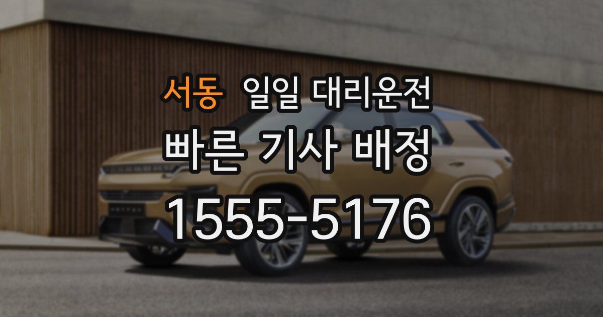 서동 일일 대리운전