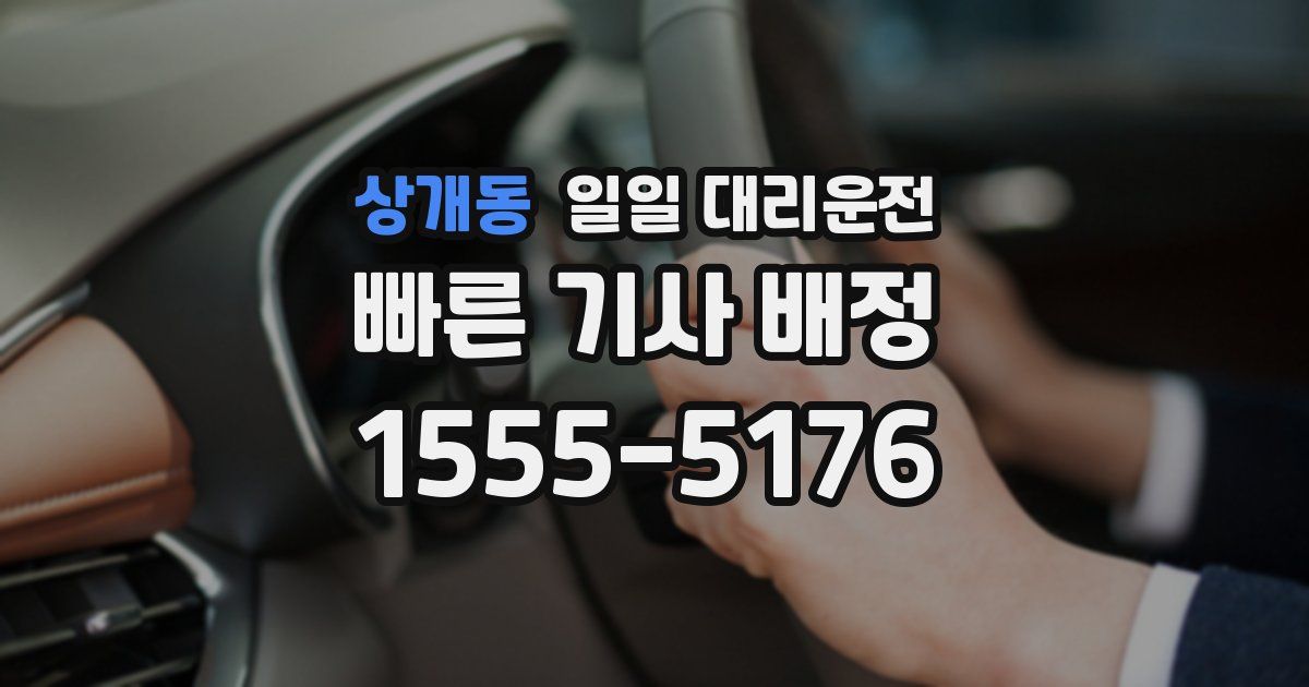 상개동 일일 대리운전