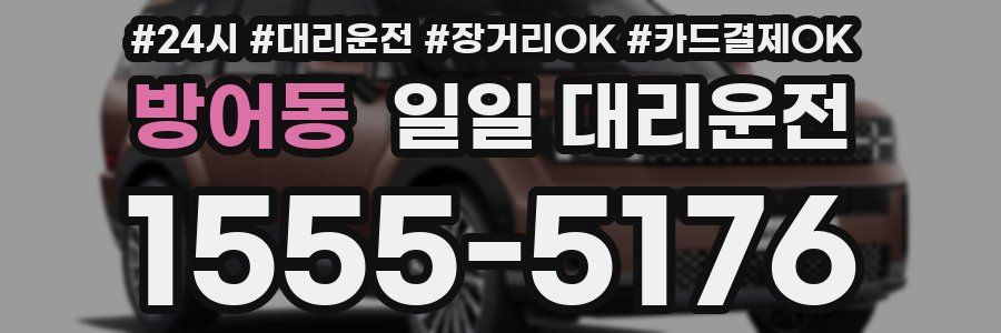 방어동 일일 대리운전