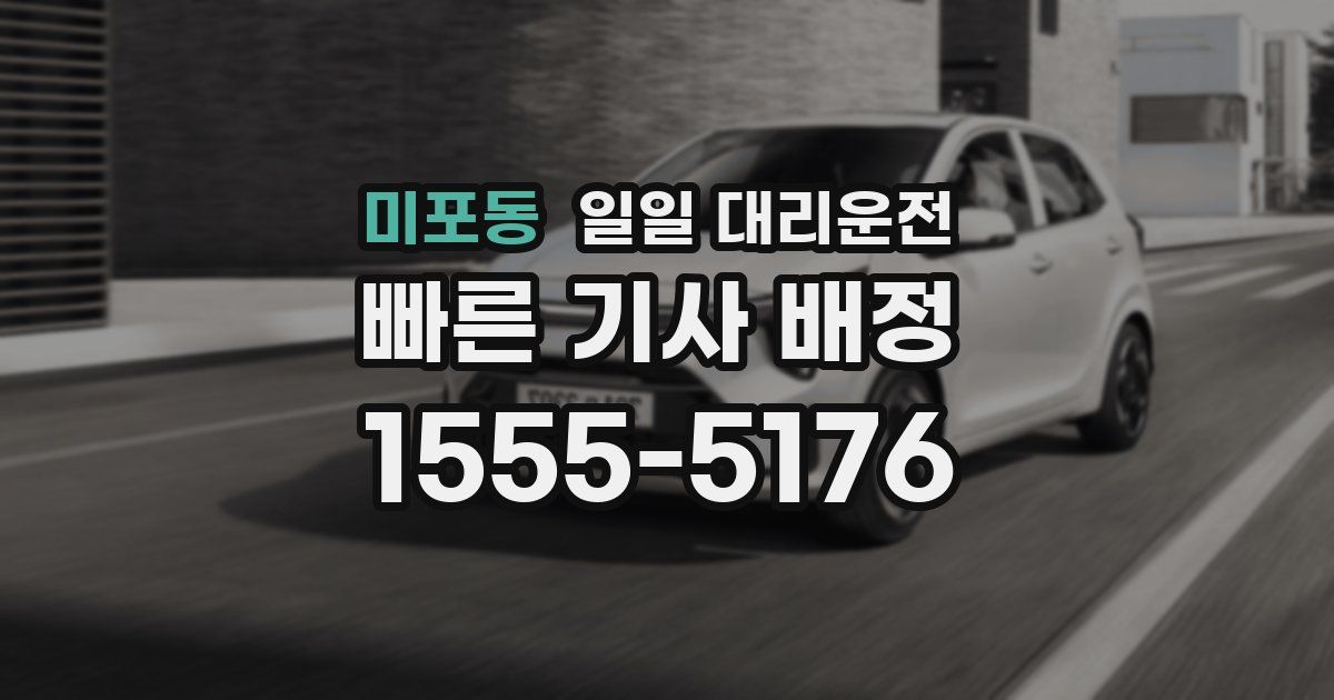 미포동 일일 대리운전