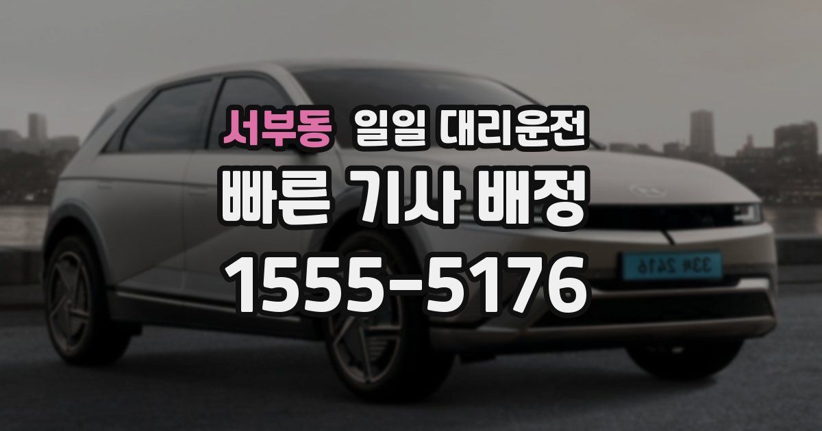 서부동 일일 대리운전
