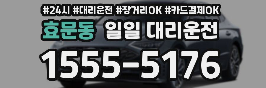 효문동 일일 대리운전