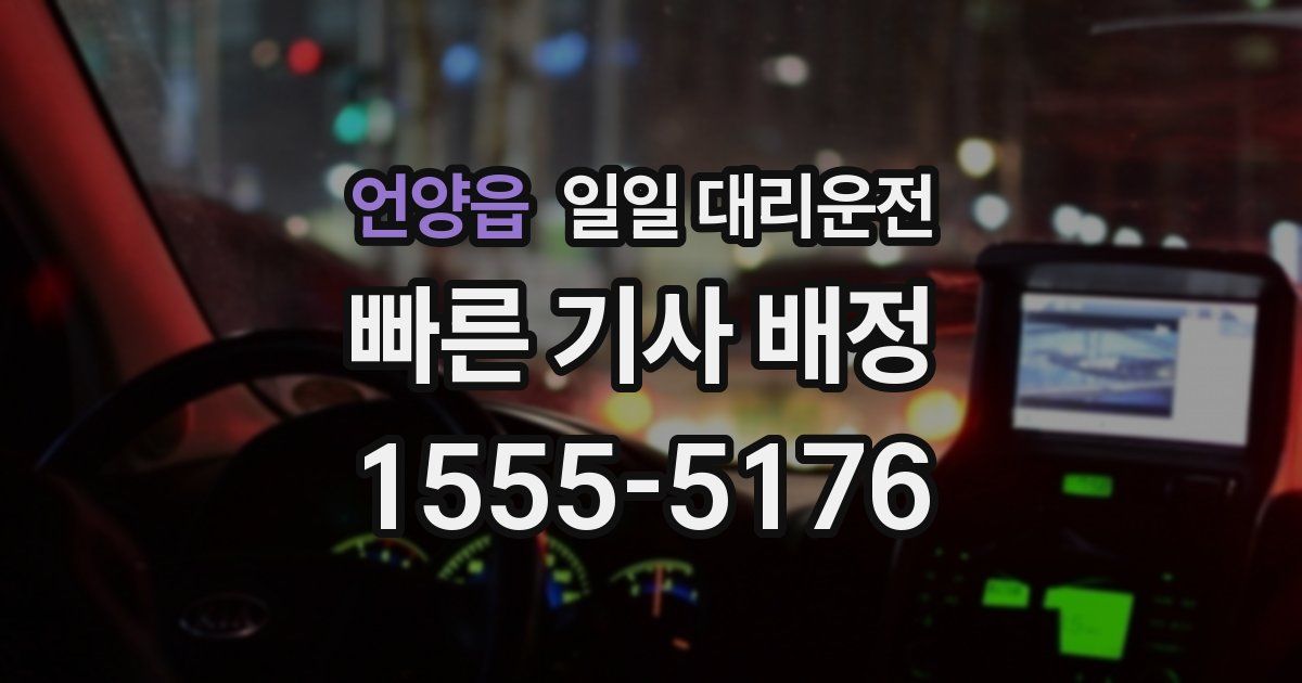 언양읍 일일 대리운전