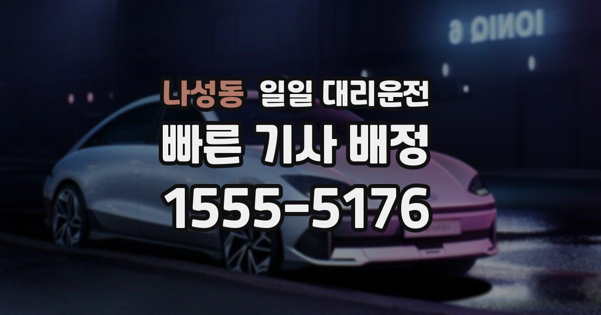 나성동 일일 대리운전