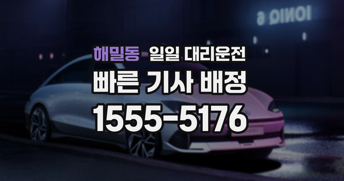 해밀동 일일 대리운전